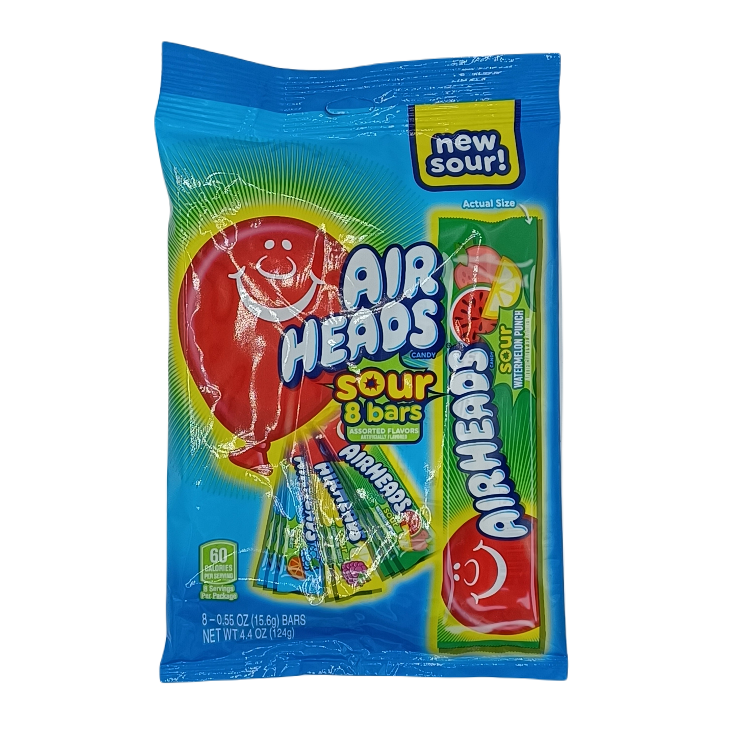 Air Heads Sour 8 Bars Assorted .55z/8ct PEG