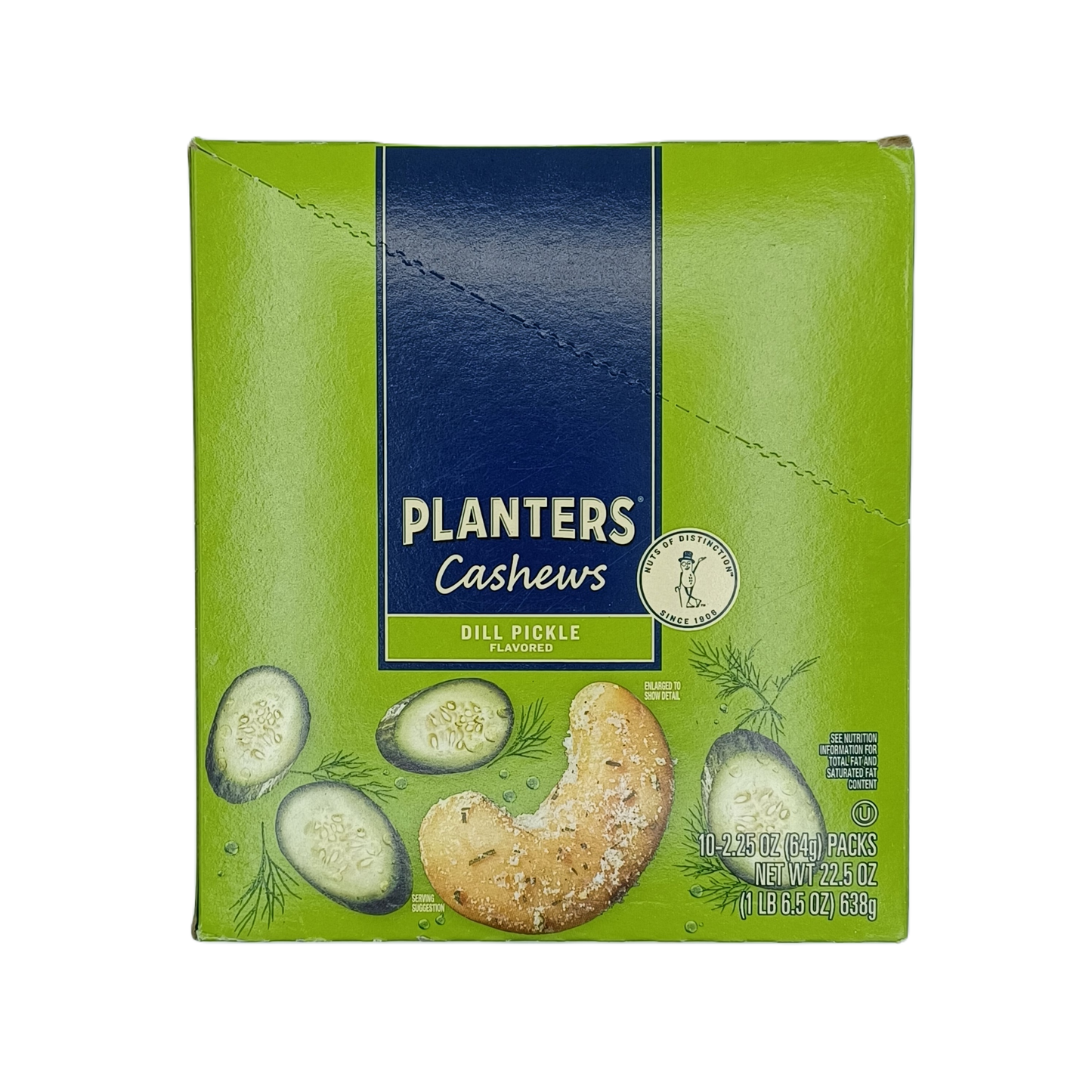Planters Cashews Dill Pickle 2.25oz/10ct BOX