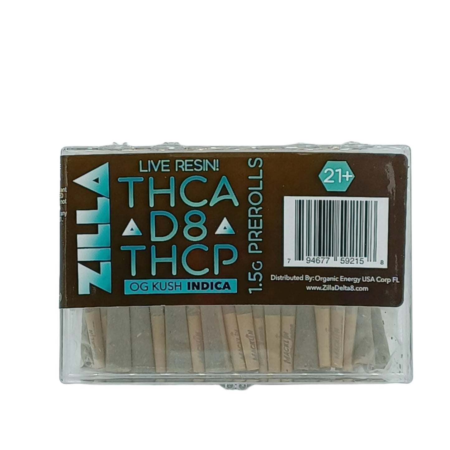 Zilla Pre Rolls Doobies OGKush Indica 50ct BOX