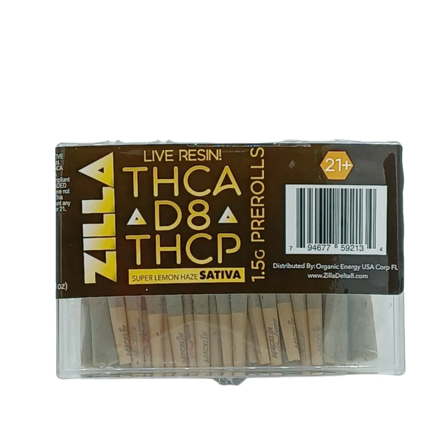 Zilla Pre Rolls Doobies SuperLemonHaze Sativa 50ct