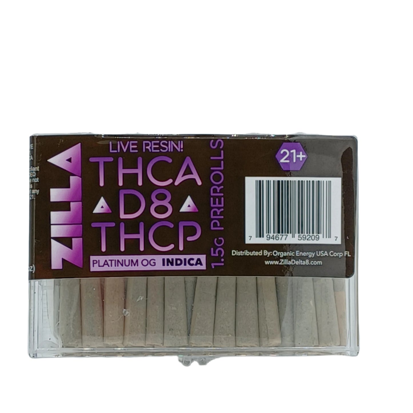 Zilla Pre Rolls Doobies Platinum OG Indica 50ct