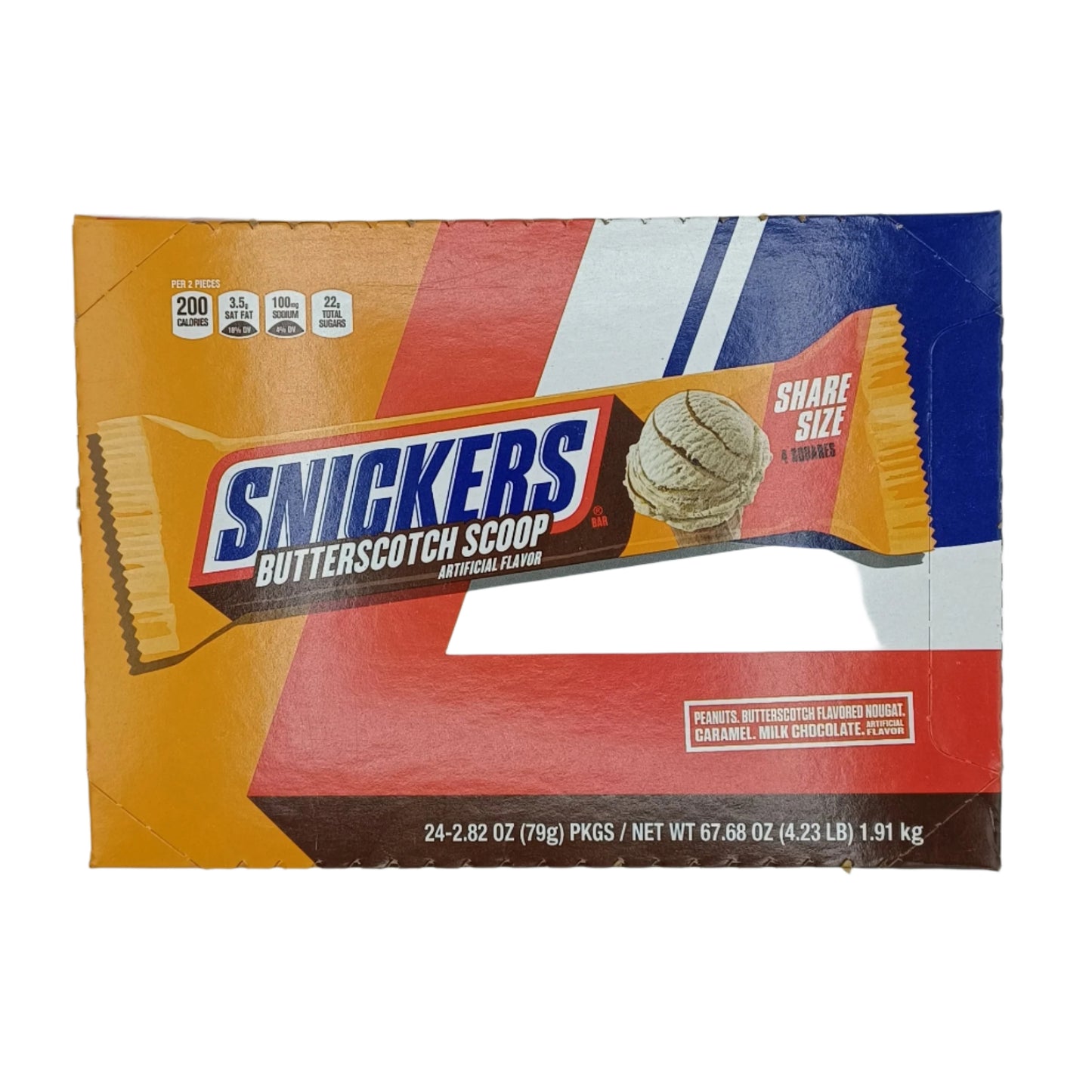 Snickers Butterscoth Scoop Share Size 2.82z/24ct