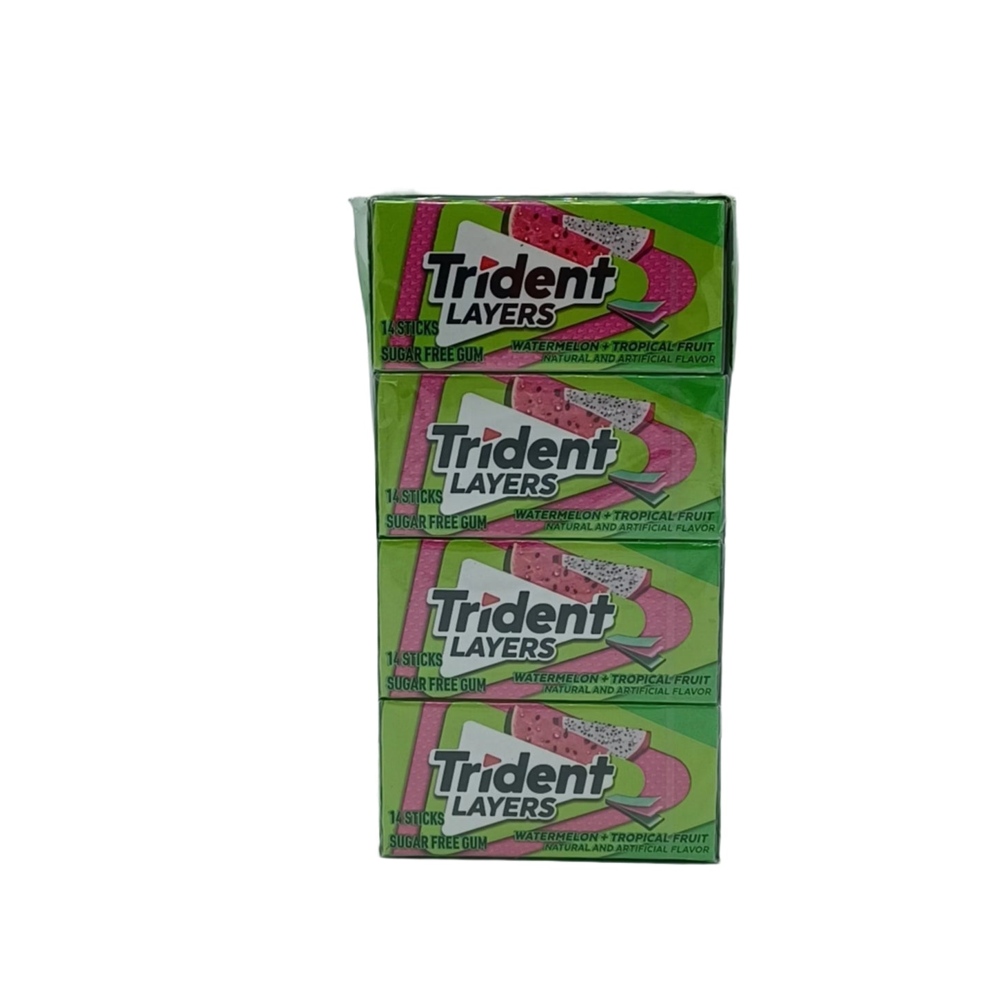 Trident Layers Watermelon Tropical Fruit 14pk/12ct