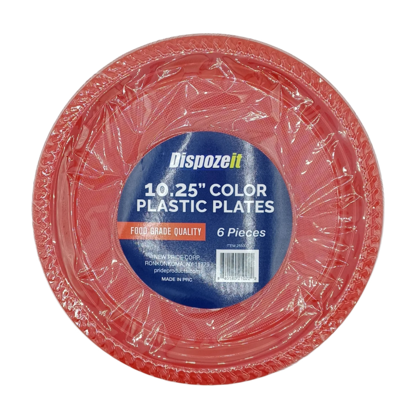 Dispozeit Plastic Plates RED 10.25"/6ct