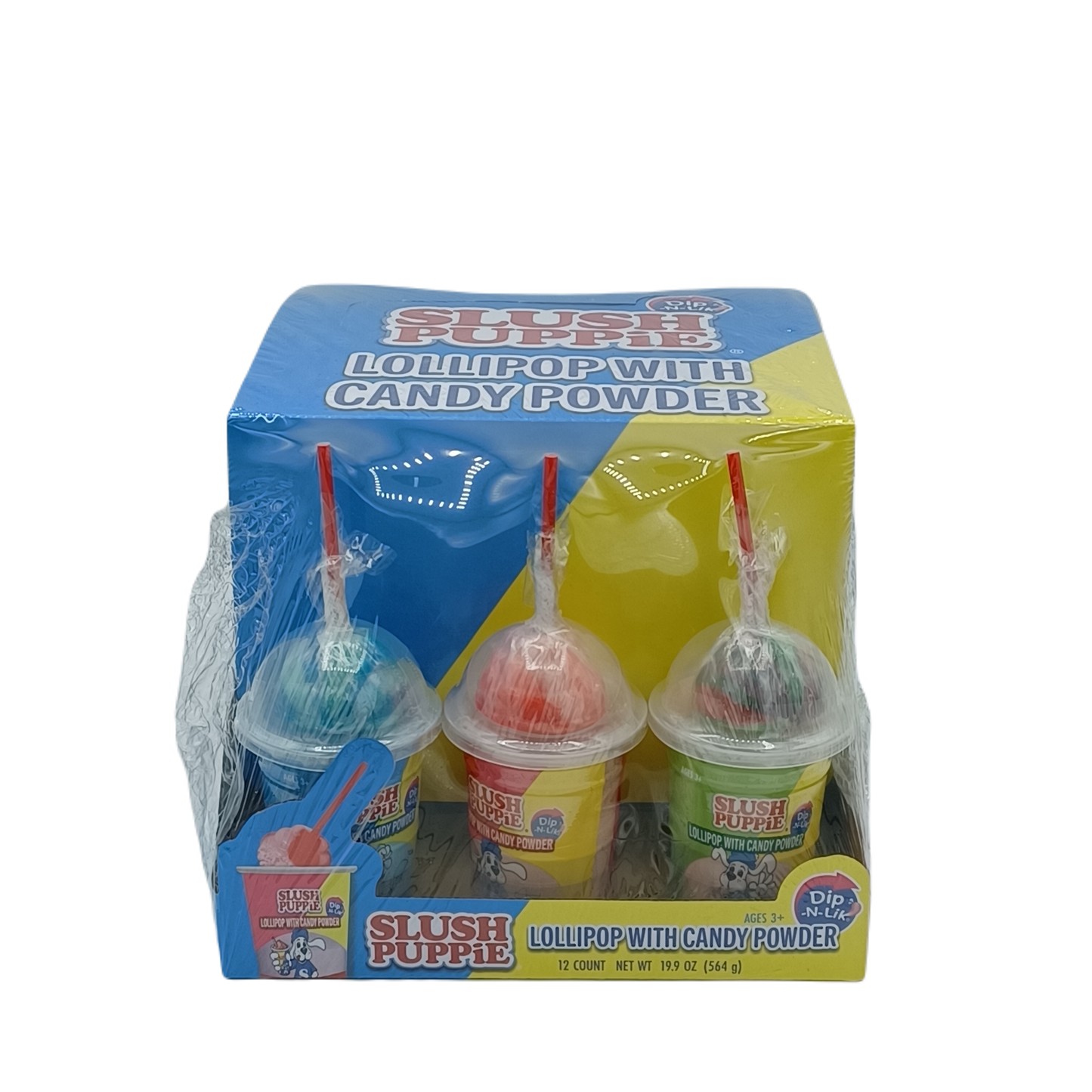 Slush Puppies Lollipop CandyPowder .35oz/12ct
