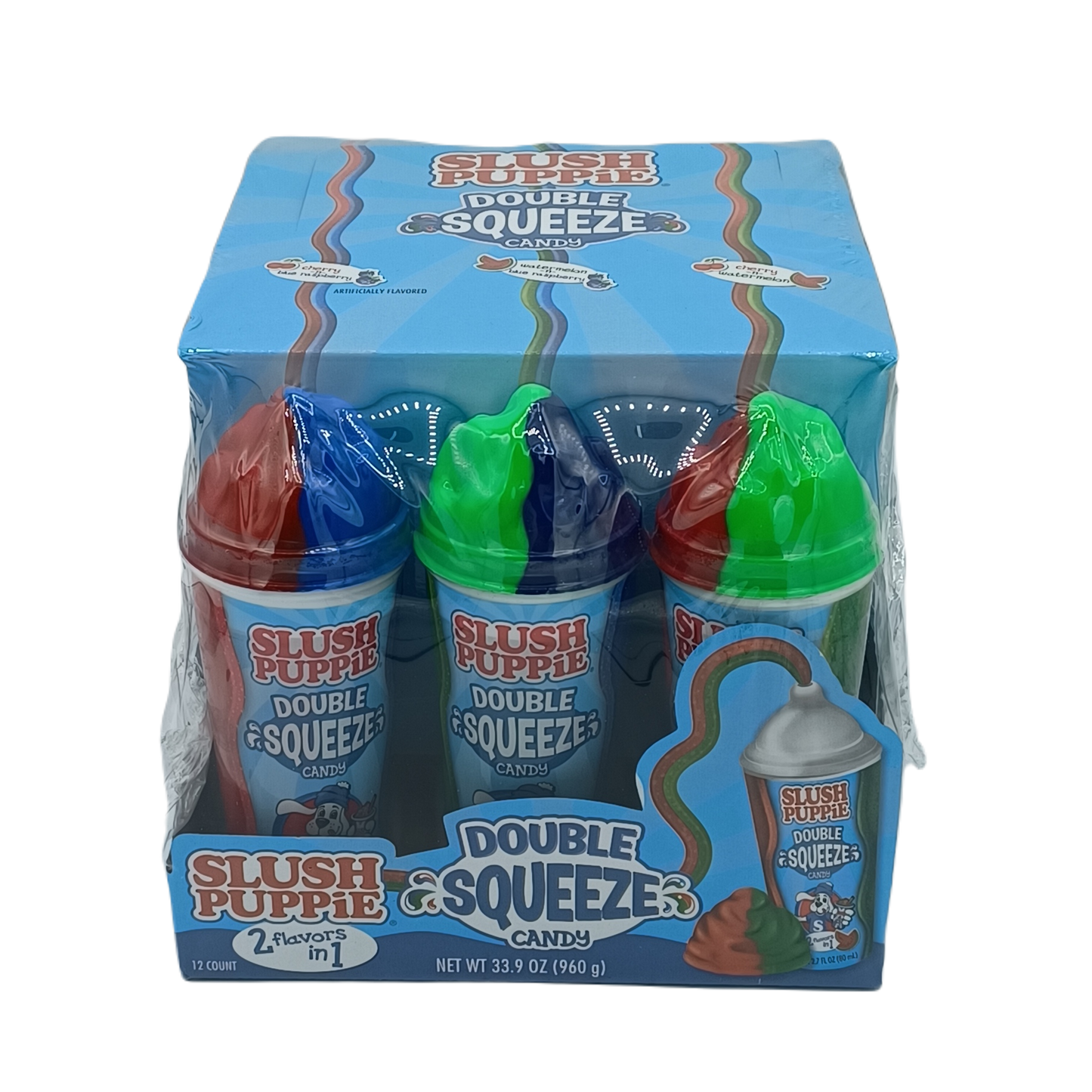 Slush Puppies Double Squeeze 2in1 Flvrs 2.7oz/12ct