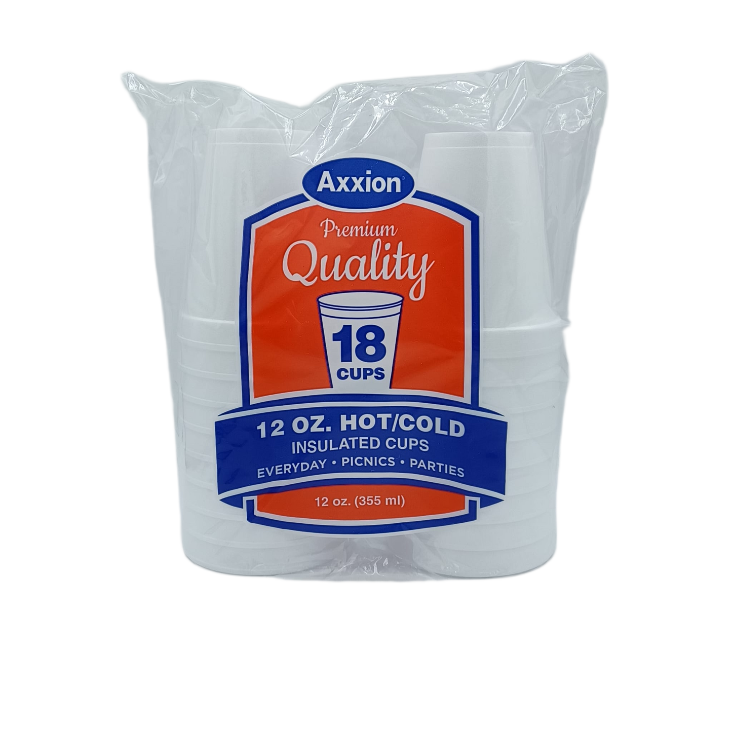 Axxion Foam Cups 12oz/18ct