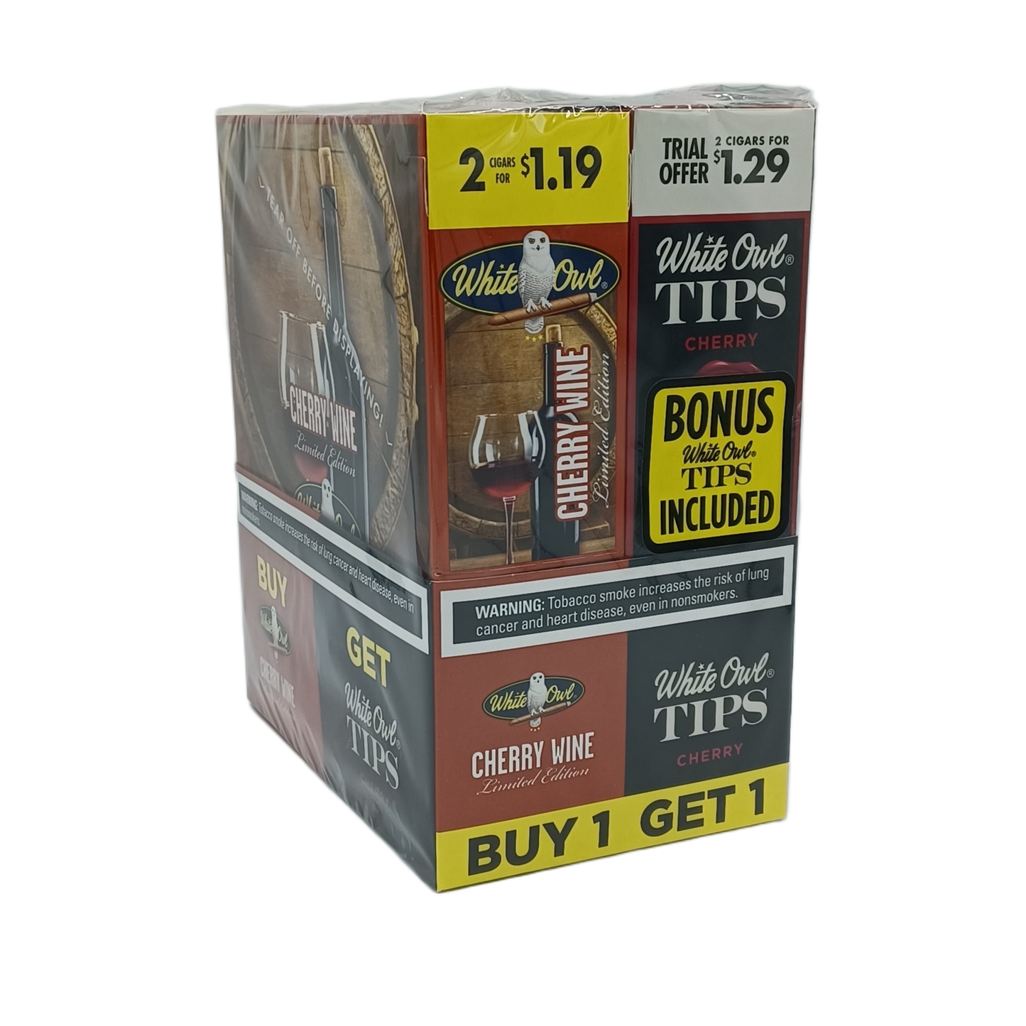 WhiteOwl Tips B1G1 CherryWine/Cherry 2/1.29 15/2pk