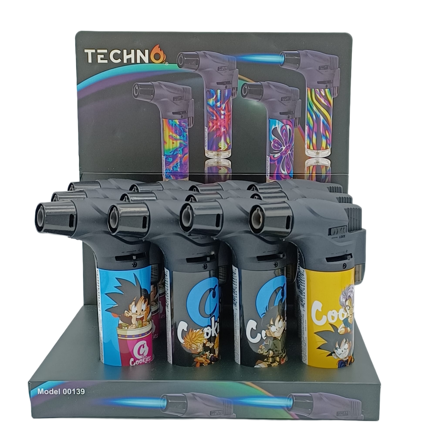 Techno Slant Lighter Torch 12ct 0139