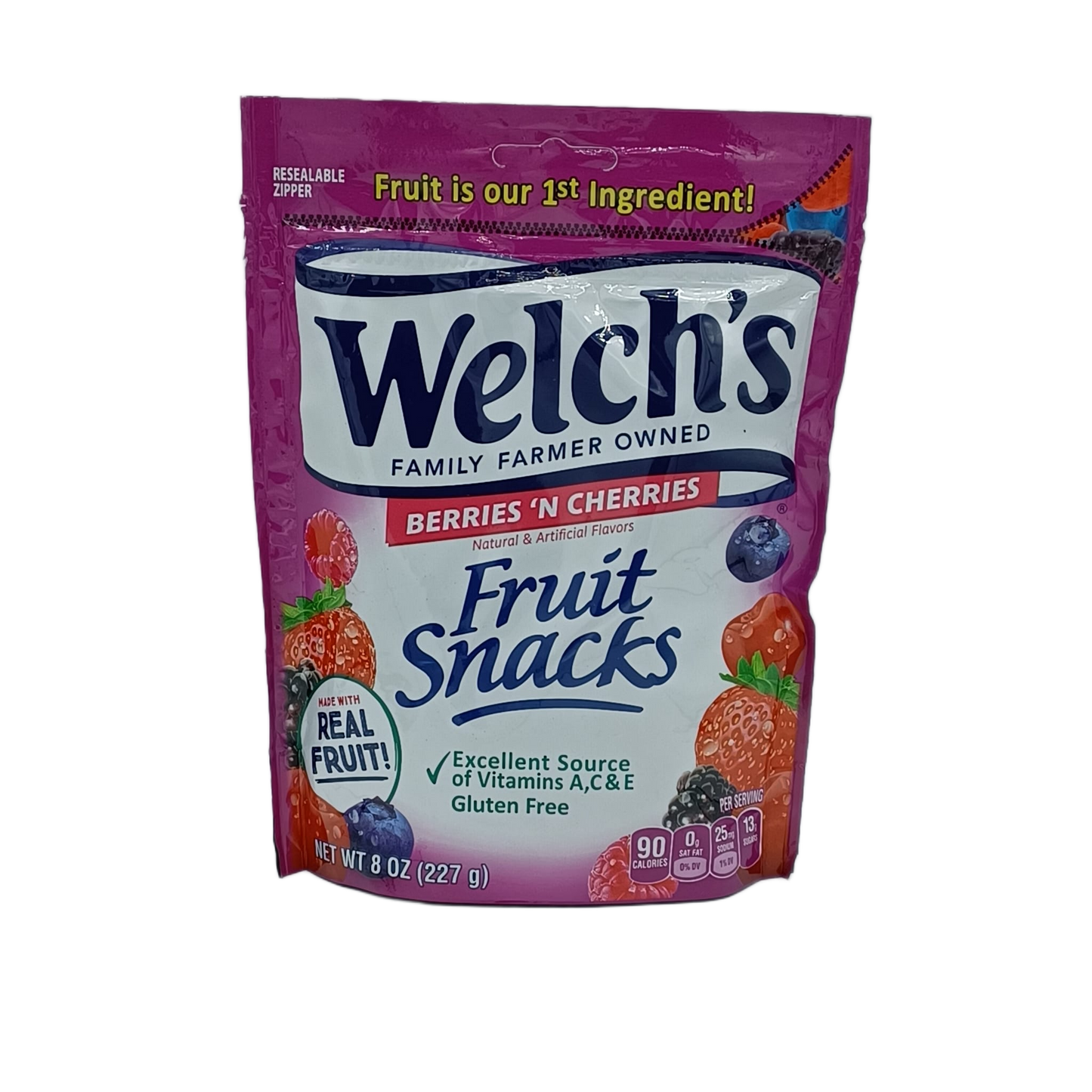 Welchs Fruit Snacks Berries N Cherries 8oz PEG