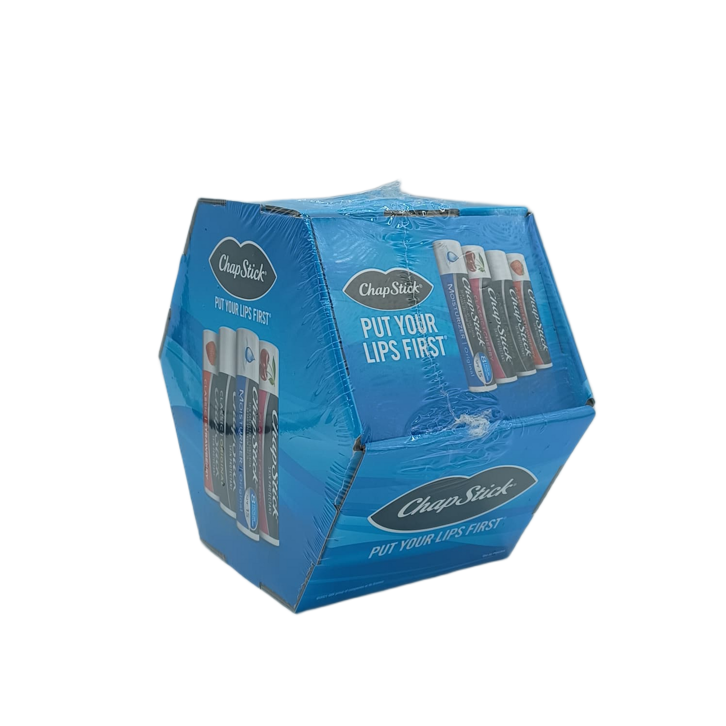 Chapstick Assorted Hexgon Box 72ct