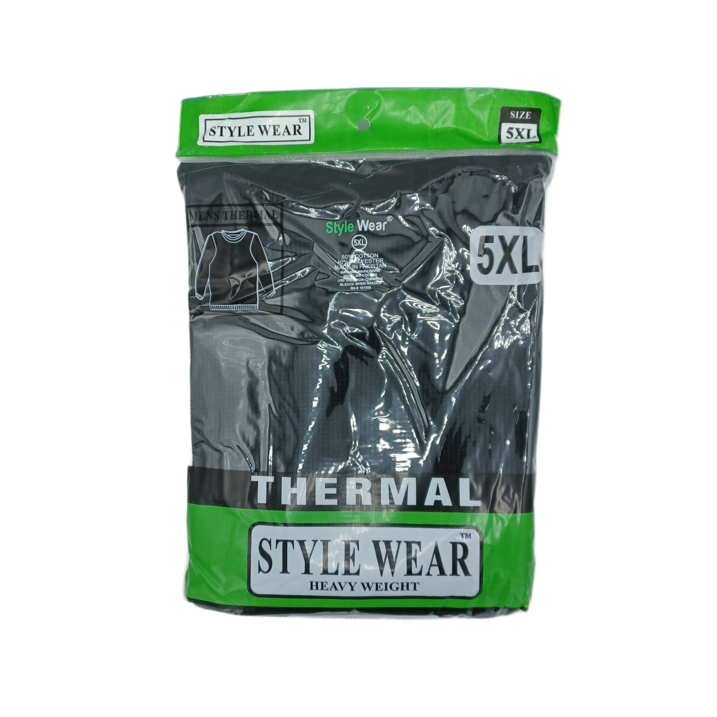 Style Wear Thermal Black 5XL 6ct