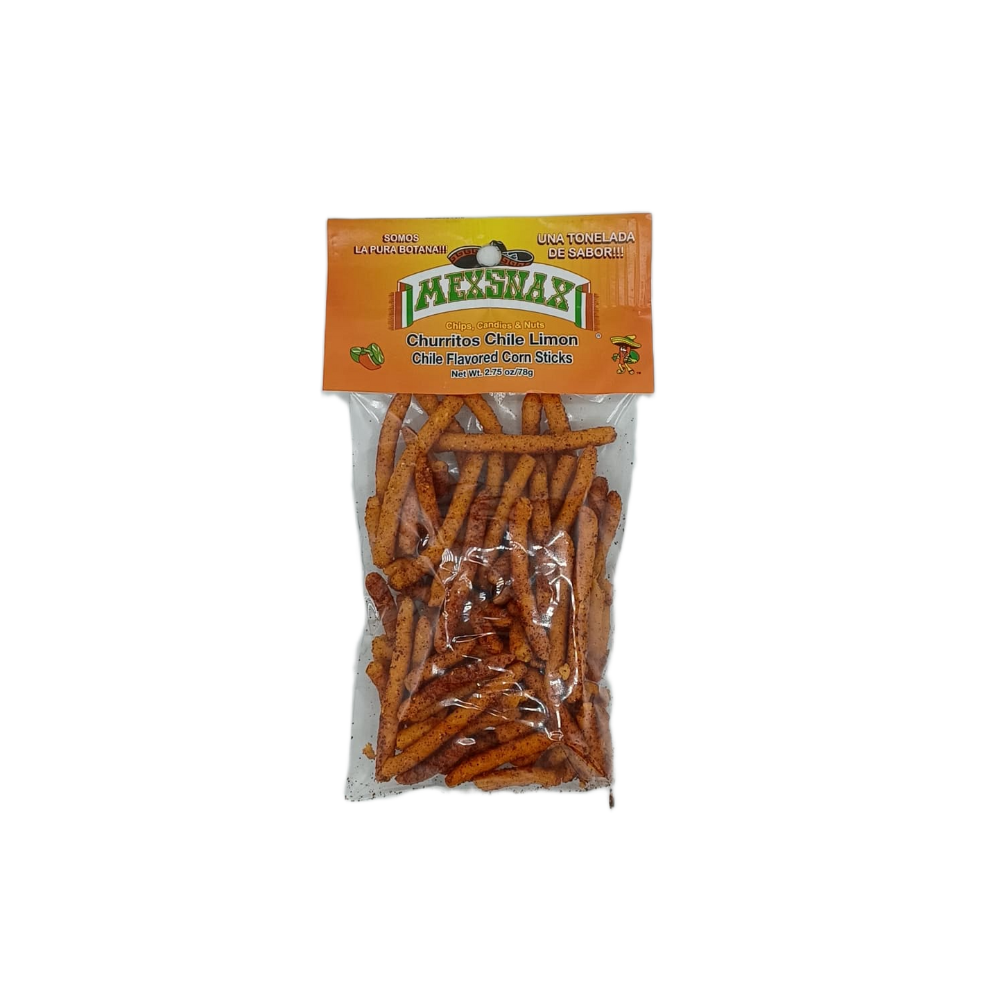 MexSnax CronSticks Churritos Chile Limon 2.70z PEG