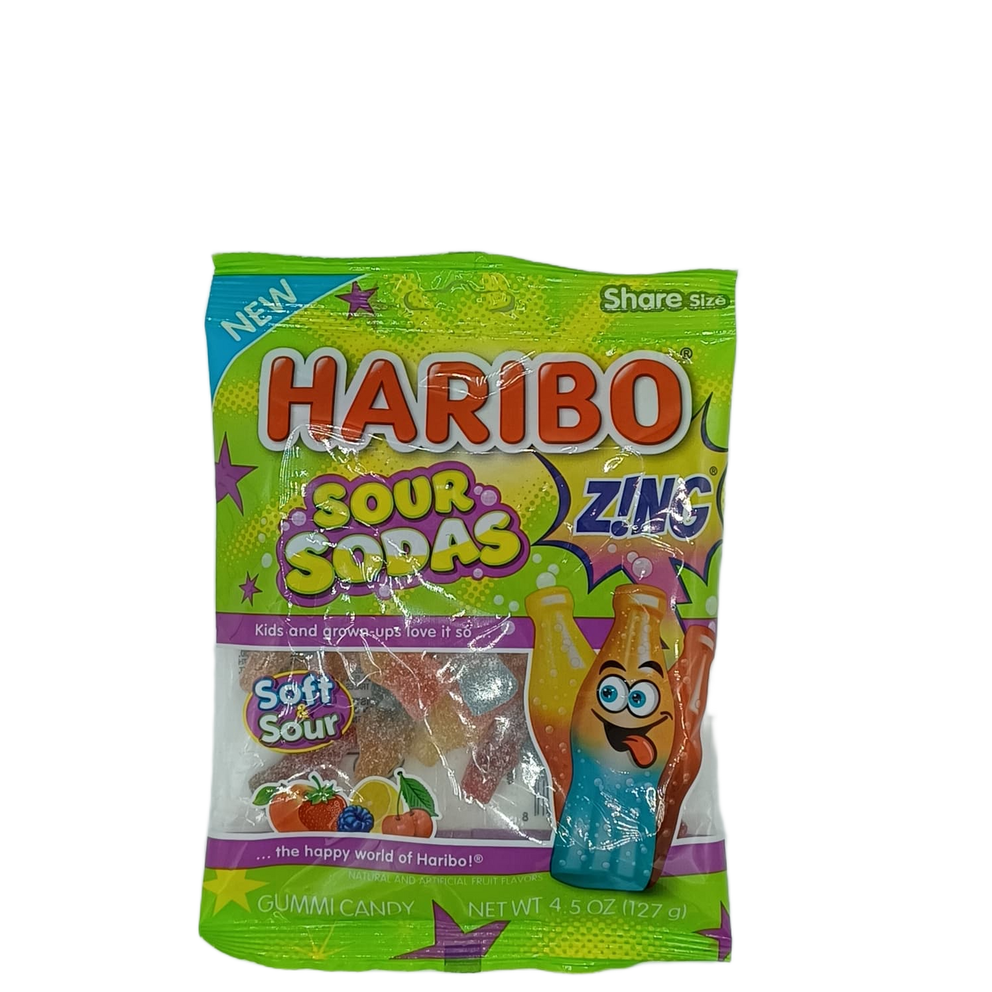 Haribo Sour Sodas Zing 4.5oz PEG