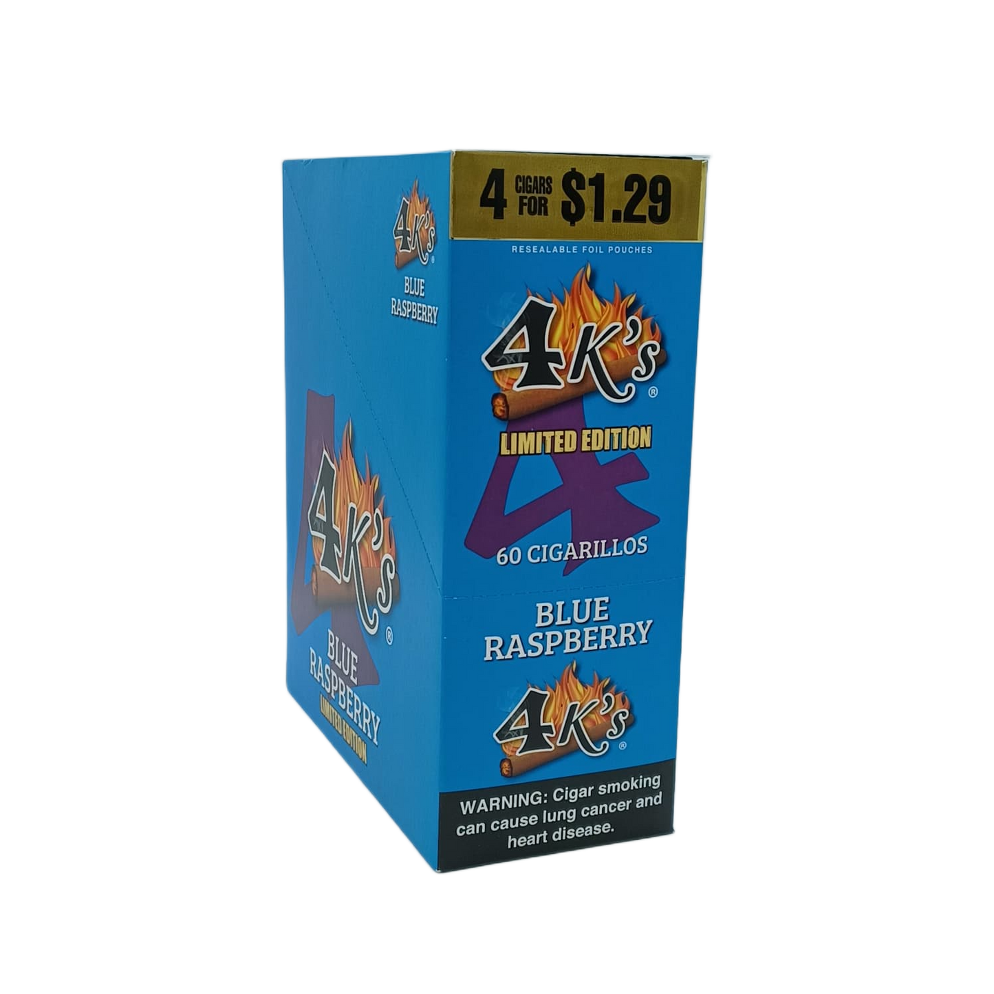 4k's Blue Raspberry 4/$1.29c 15/4pk