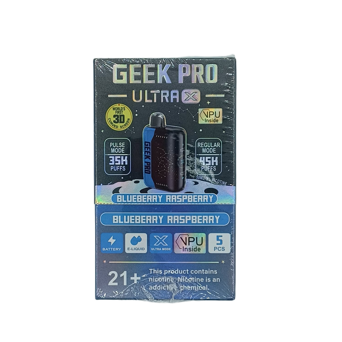 GeekPro UltX Blueberry Raspberry 5ct