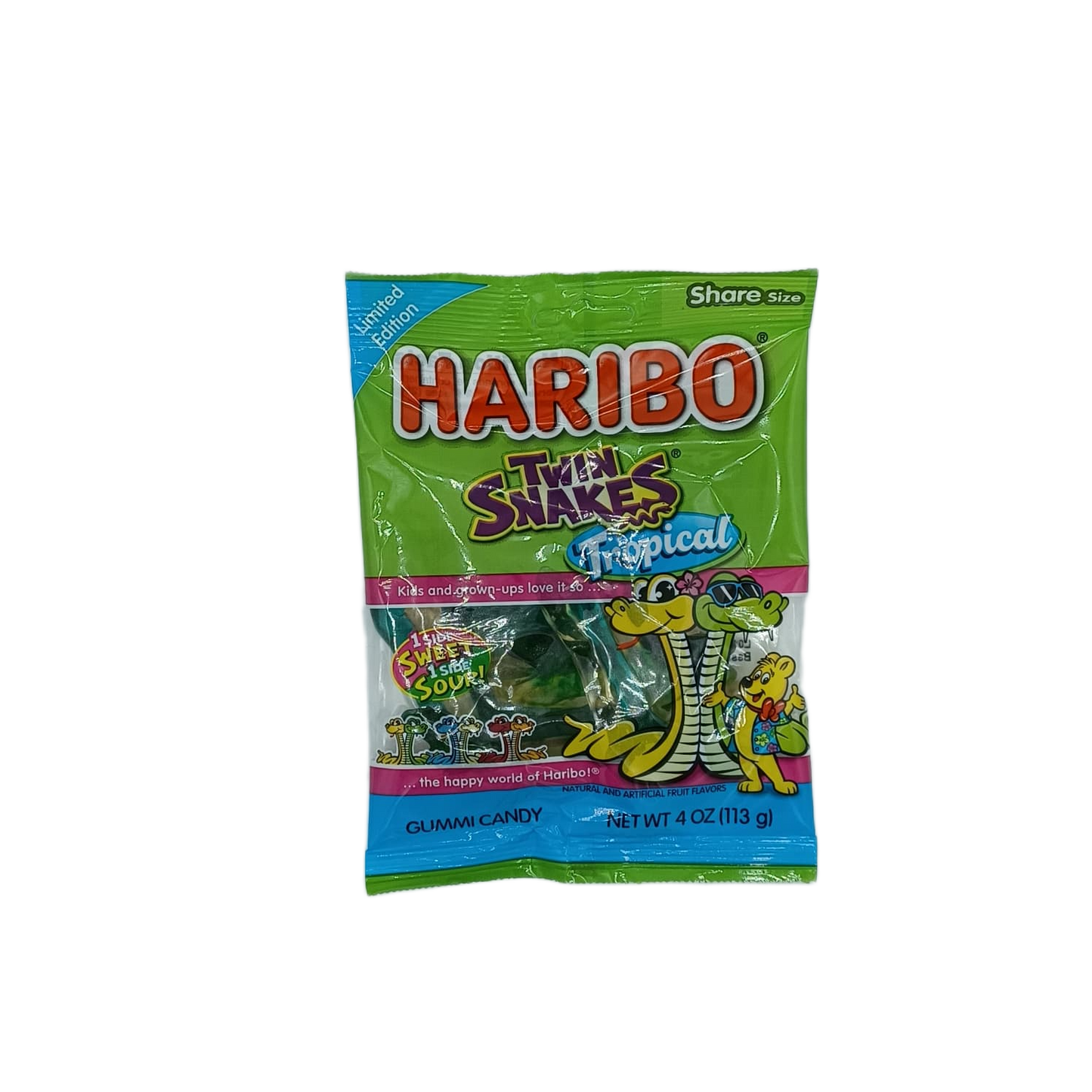 Haribo Twin Snakes Tropical 4oz PEG
