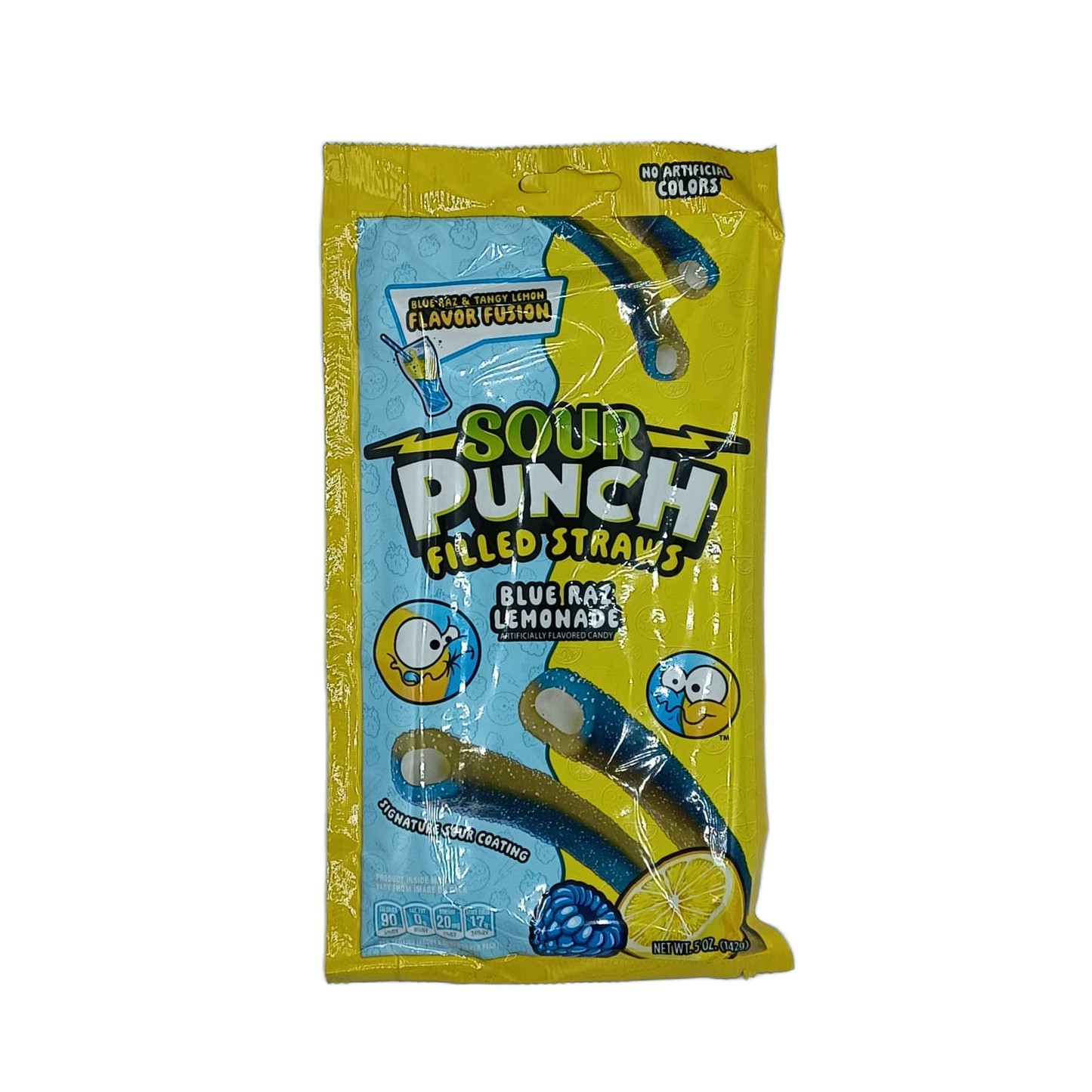 Sour Punch Filled Straws Blue Raz Lemonade 5oz