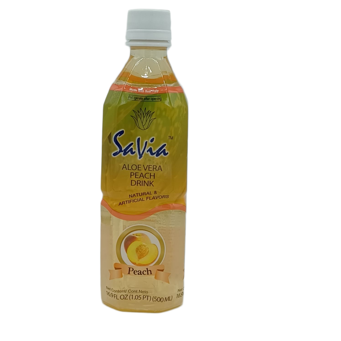 Savia Aloe Peach 16.9oz/12ct
