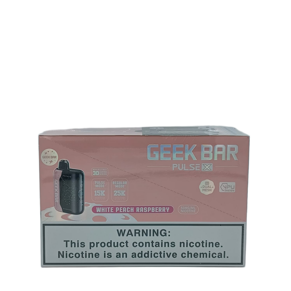 GeekBar PulseX White Peach Raspberry 5ct