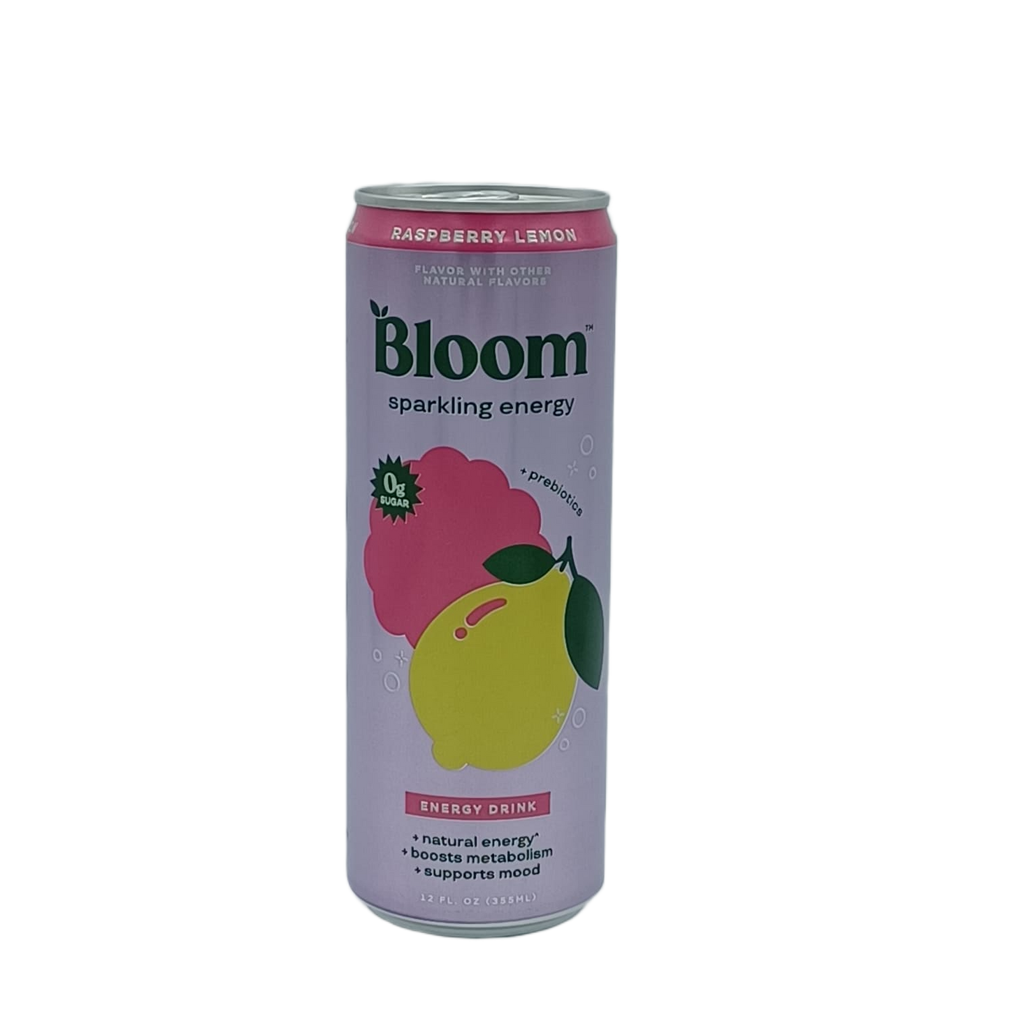 Bloom Sparkling Energy Raspberry Lemon 12oz/12