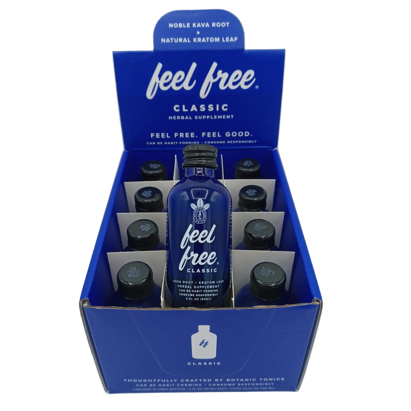 Feel Free Classic Herbal 2oz/12ct Btls