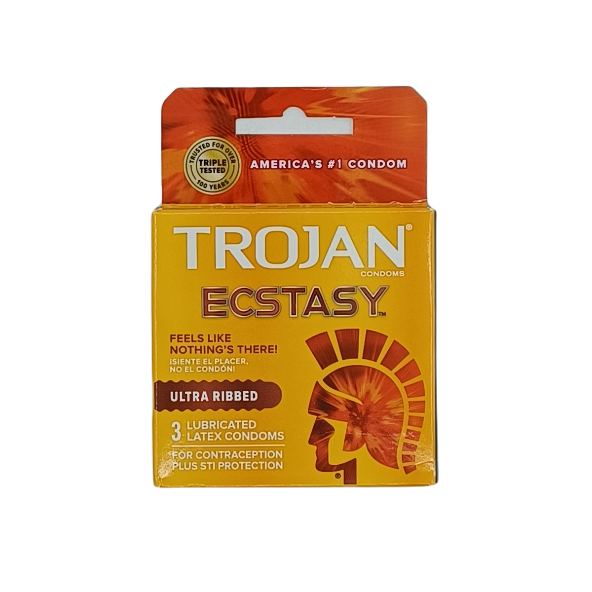 Trojan Ecstacy ultra ribbed 6pk/3ct
