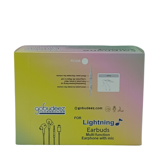 Gobudeez iPhone Earbuds Lightening 12ct