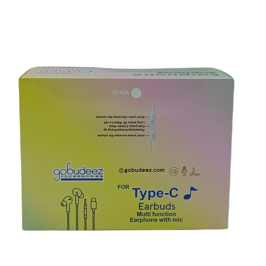 Gobudeez Type-C Earbuds 12ct