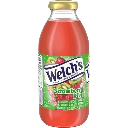 Welchs Straw Kiwi Glass 16oz/12ct
