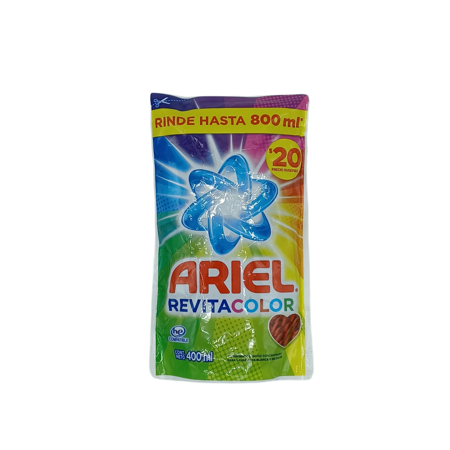 Ariel Liquid Detergent Revitacolor 400ml Bag