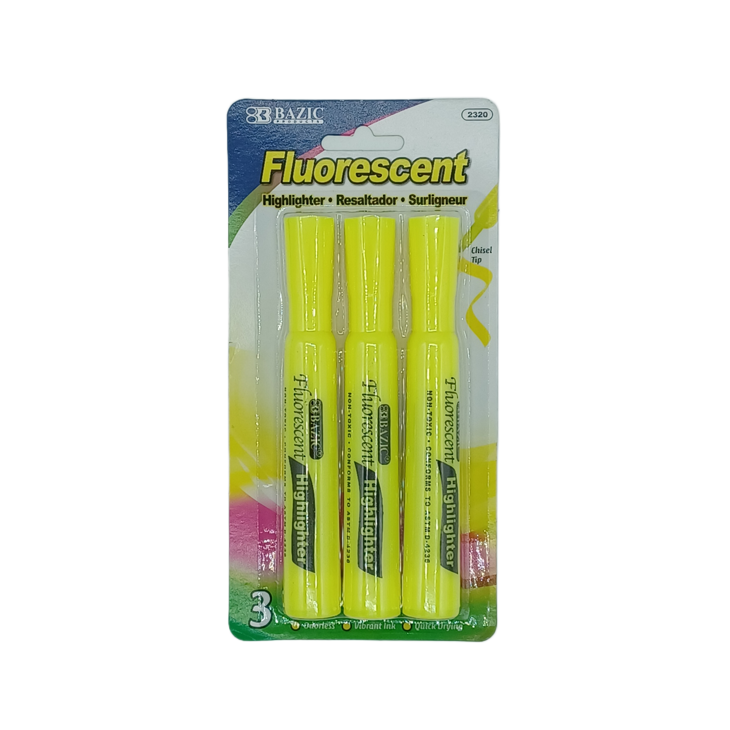 Fluorescent Highlighter 3ct