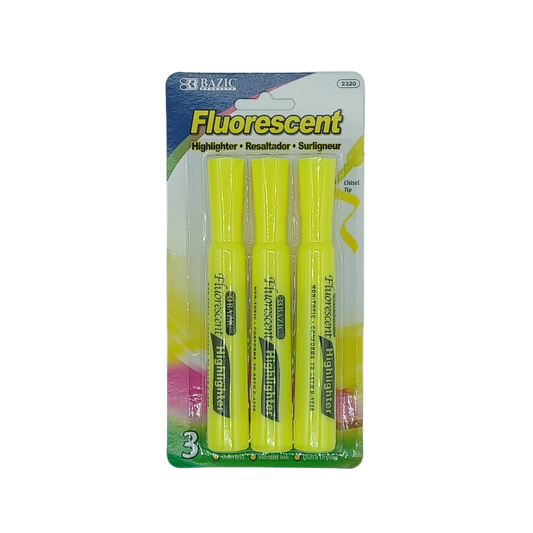 Fluorescent Highlighter 3ct
