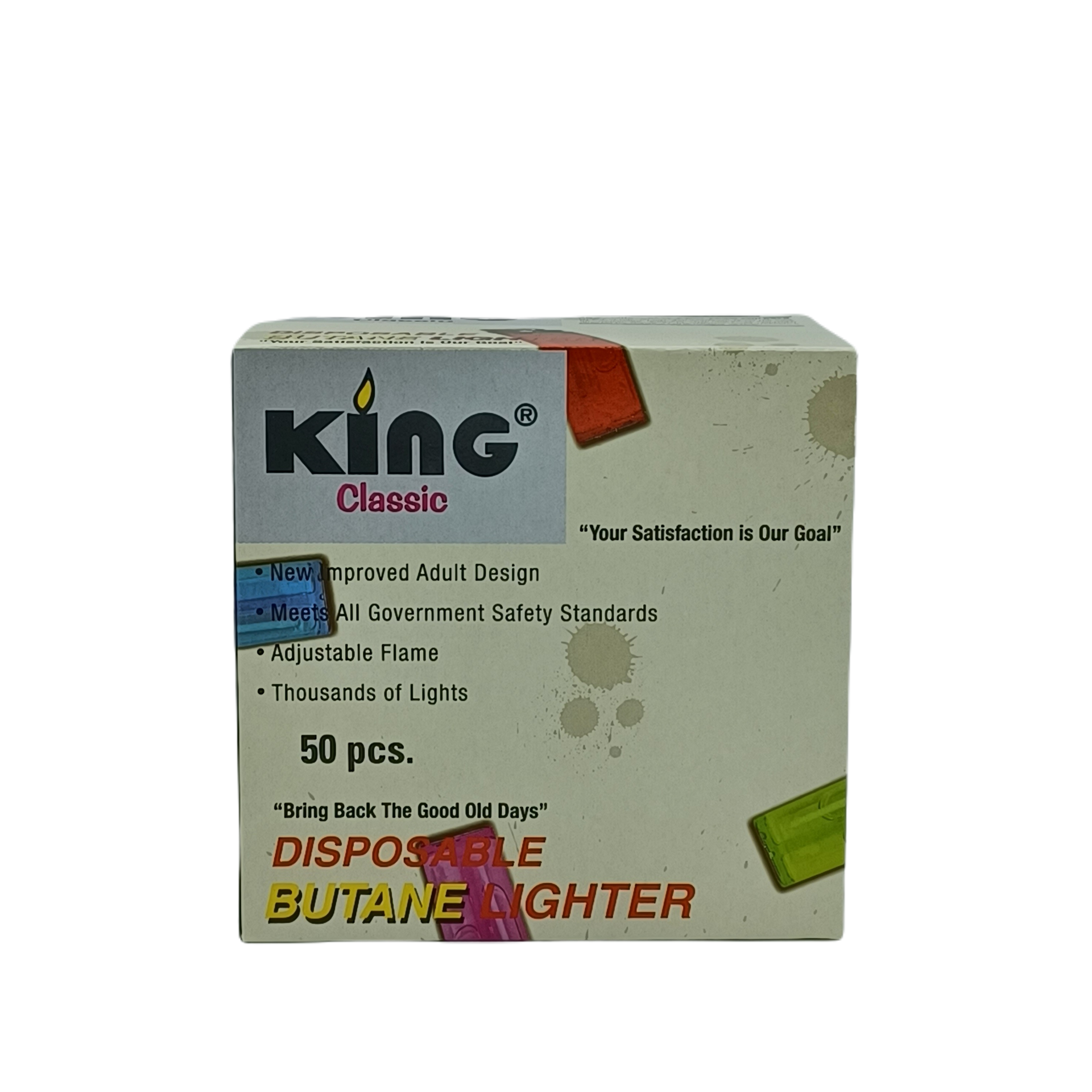 pack of 50 wholesale lot classic disposable cigarette lighter King Lighters 50ct – Lucky Star You can have peace of mind knowing that safety is a priority in the design of these lighters 50 Cigarette Wholesale Disposable Lighters