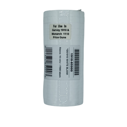 Label 1910 white 16 rolls/tube