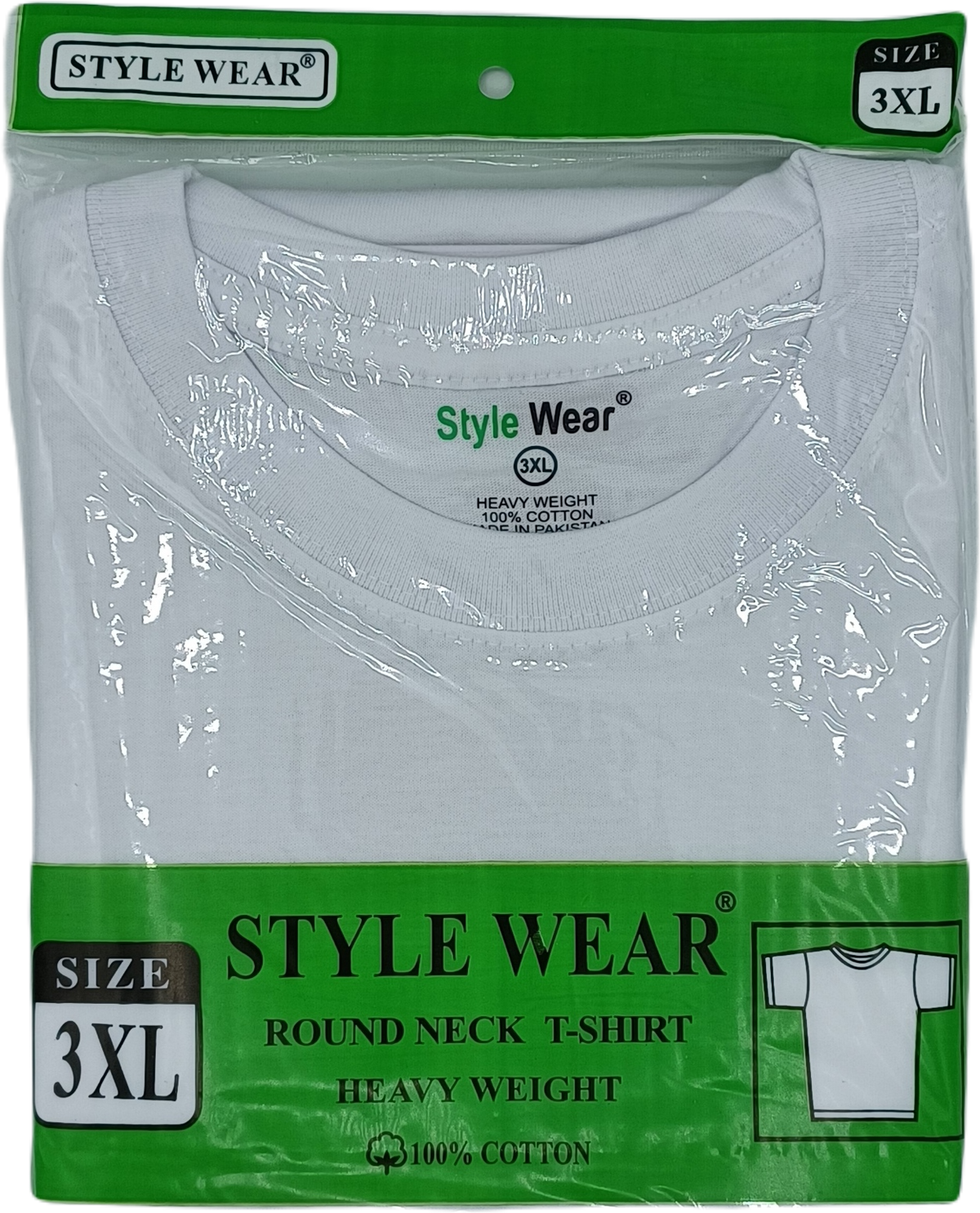 T-Shirt Style wear White 3XL 6ct