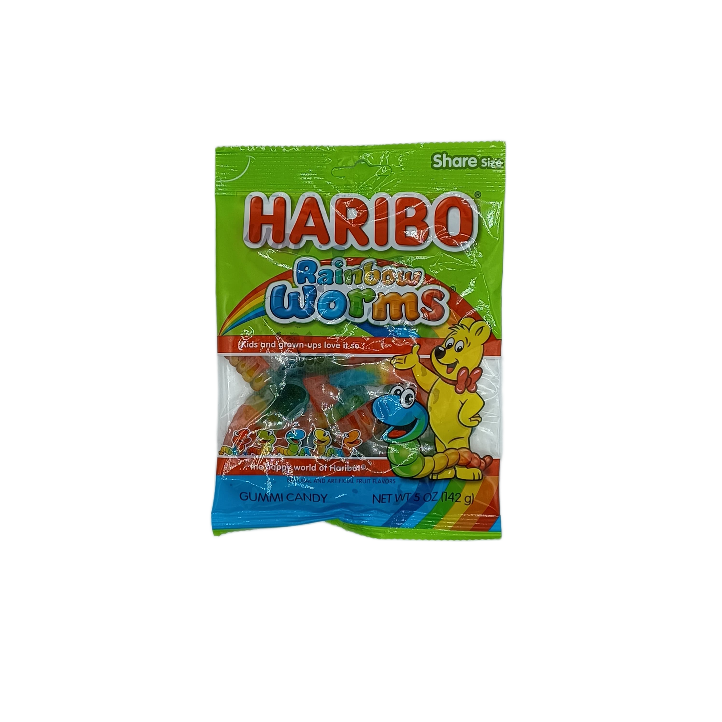 Haribo Rainbow Worms 5oz PEG