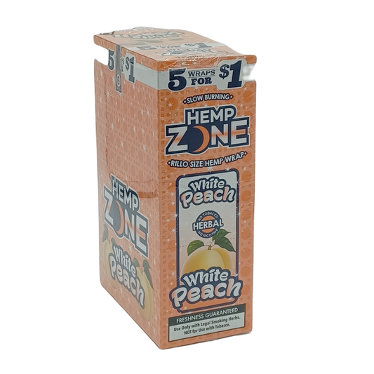 Hemp Zone White Peach 5/$1 15/5ct