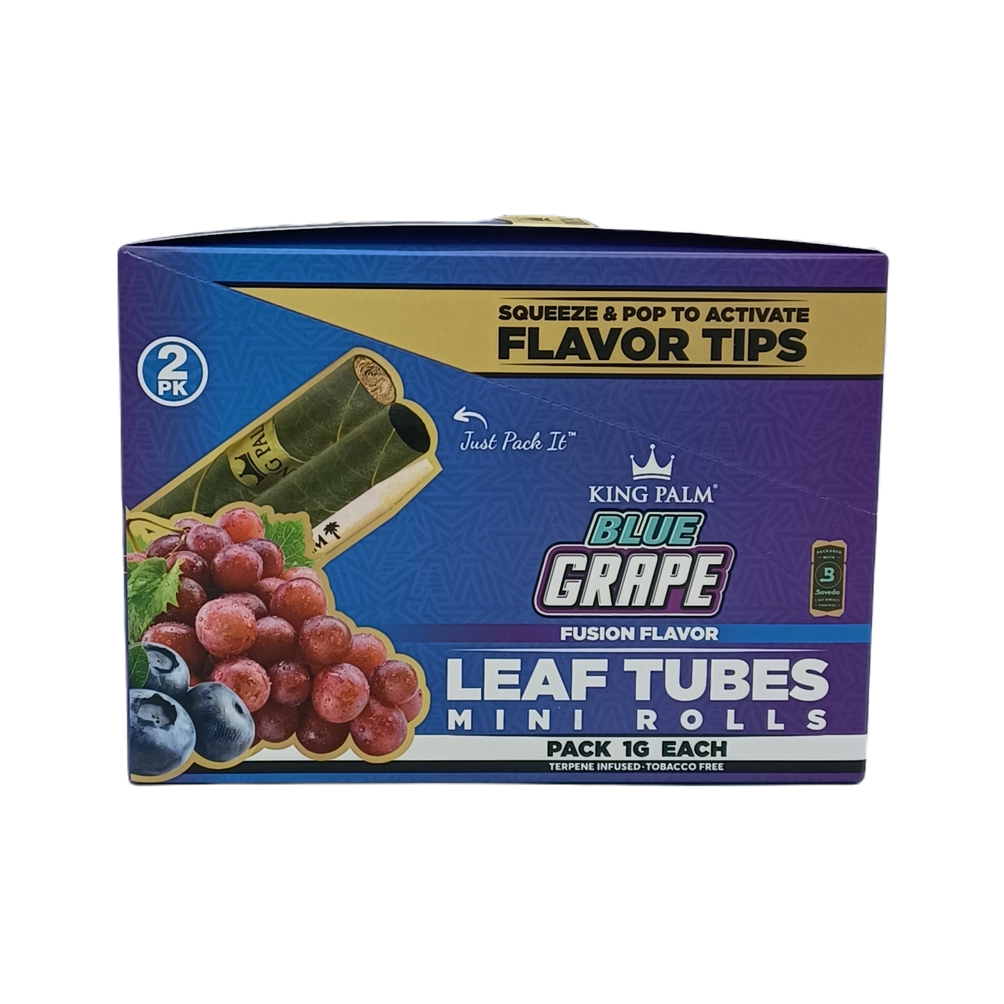 King Palm Mini Blue Grape 2pk/20ct Leaf Tubes