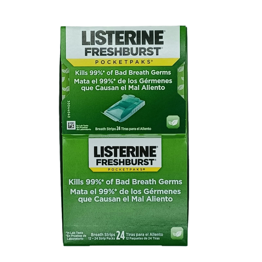Listerine Pocket Pack Fresh Burst 24pk/12ct