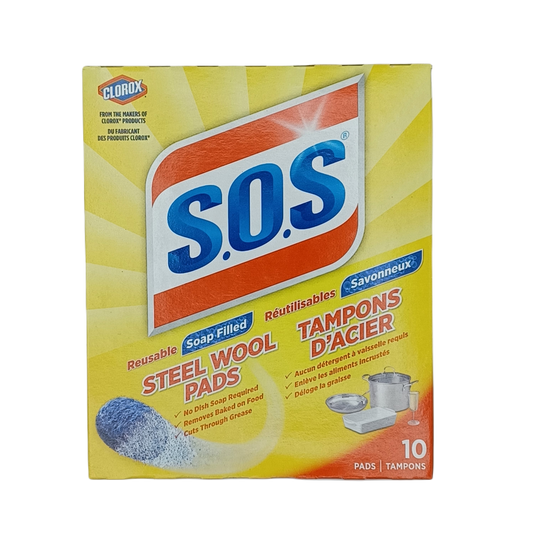SOS Steel Wool Pads 10ct