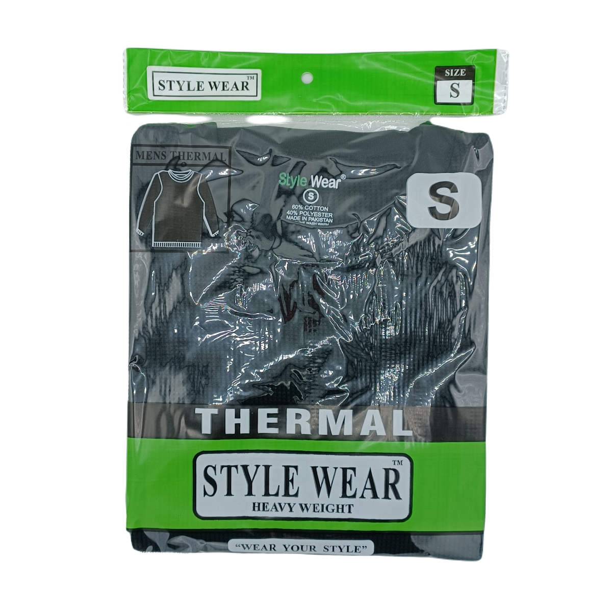 Style Wear Thermal Black Small 6ct