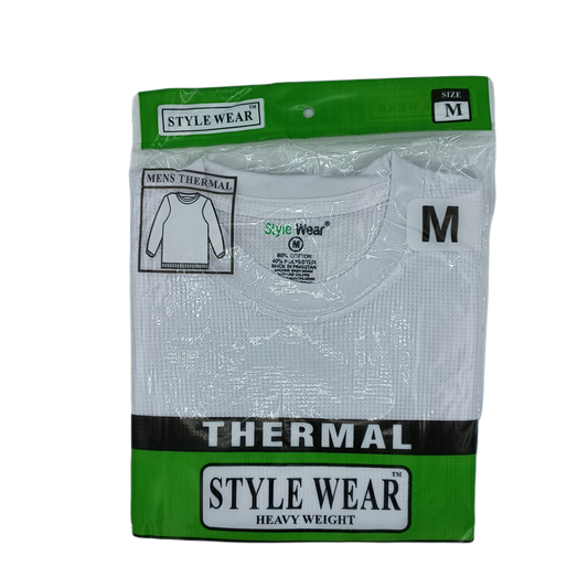 Style Wear Thermal White Medium 6ct