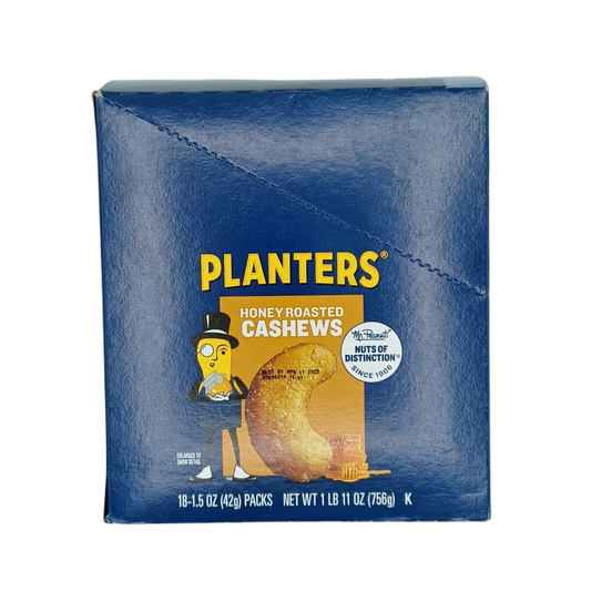 Planters Honey Roasted Cashews 1.5oz/18ct