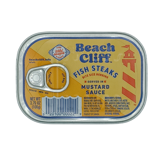 Beach Cliff Fish Steaks Mustard Sauce 3.75z