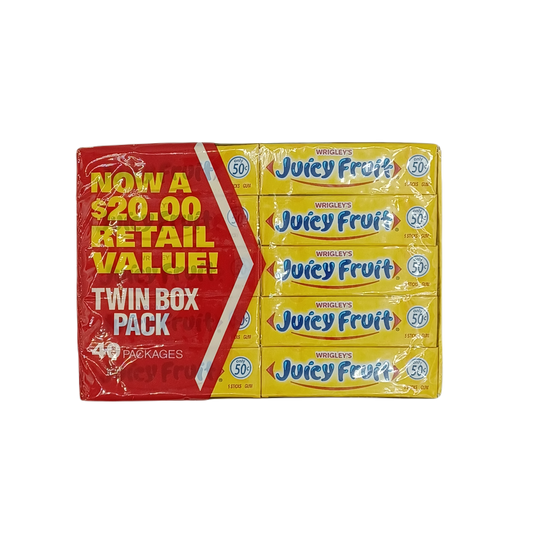 Wrigley's Juicy Fruit Twin Pack 50c/40ct