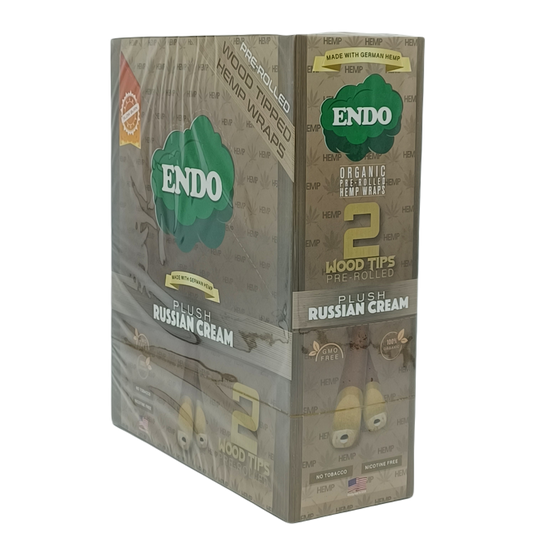 Endo Wood Tip Hemp Wrap Plush Russian Cream 15ct