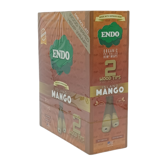 Endo Wood Tip Hemp Wrap Island Mango 15ct
