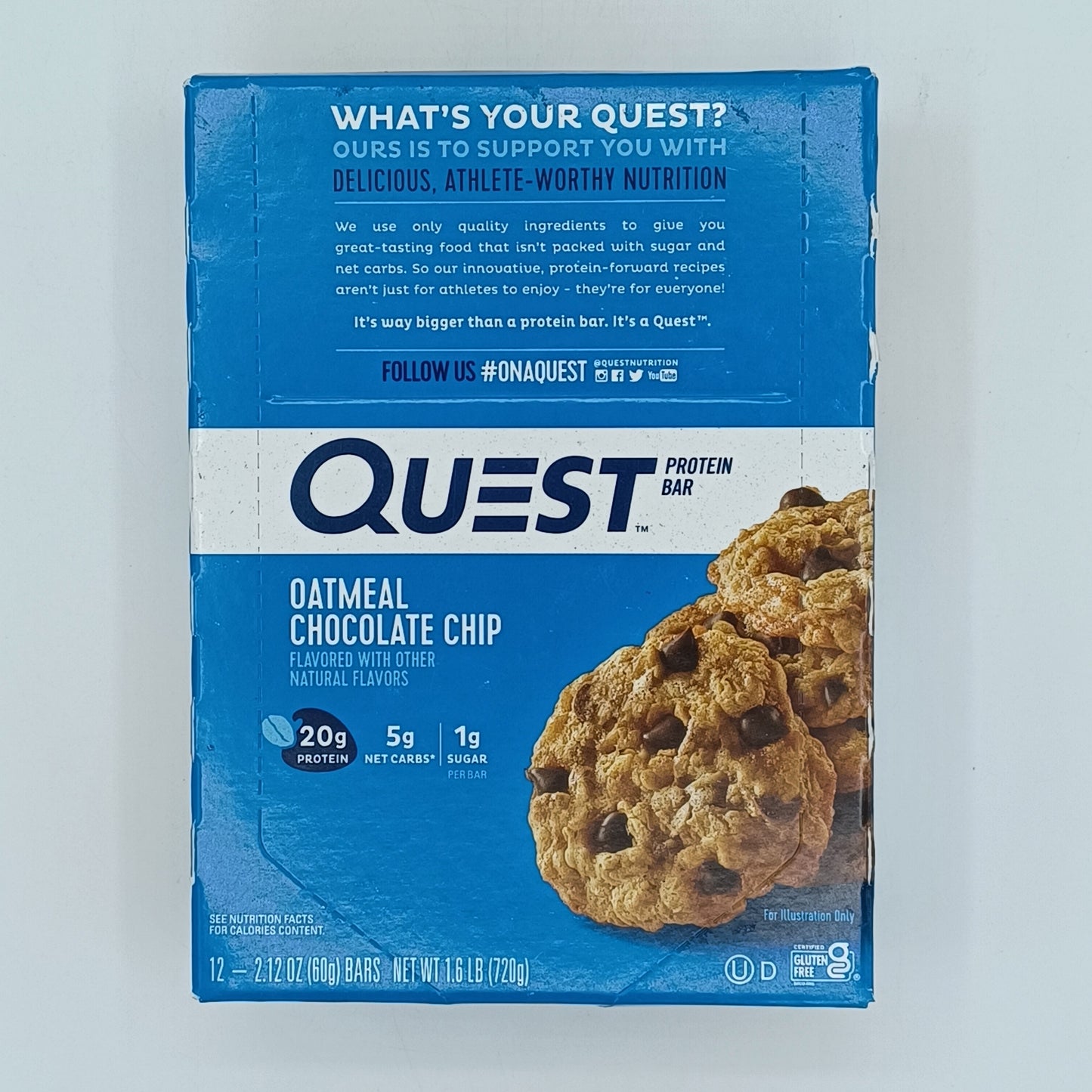 Quest Oatmeal Chocolate Chip 2.12oz/12ct
