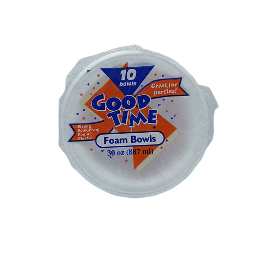 GoodTime Foam Bowls  8"/10ct